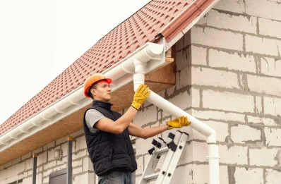 Pose et remplacement de gouttières à Sallen